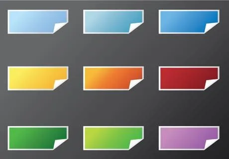 Etiquetas rectangulares en formato vectorial | CosasSencillas.Com