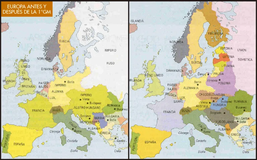 Europa antes y después de la Primera Guerra Mundial — Carpetas ...