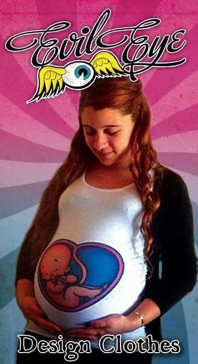 Evil Eye Tattoo Clothes: Remeras para embarazadas Maternidad ...