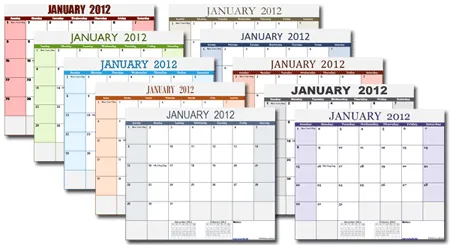 Excel Calendar Template for 2015 and Beyond