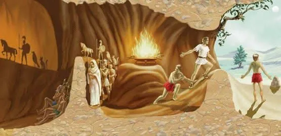 Explicación Gráfica del Mito de la Caverna de Platón ...