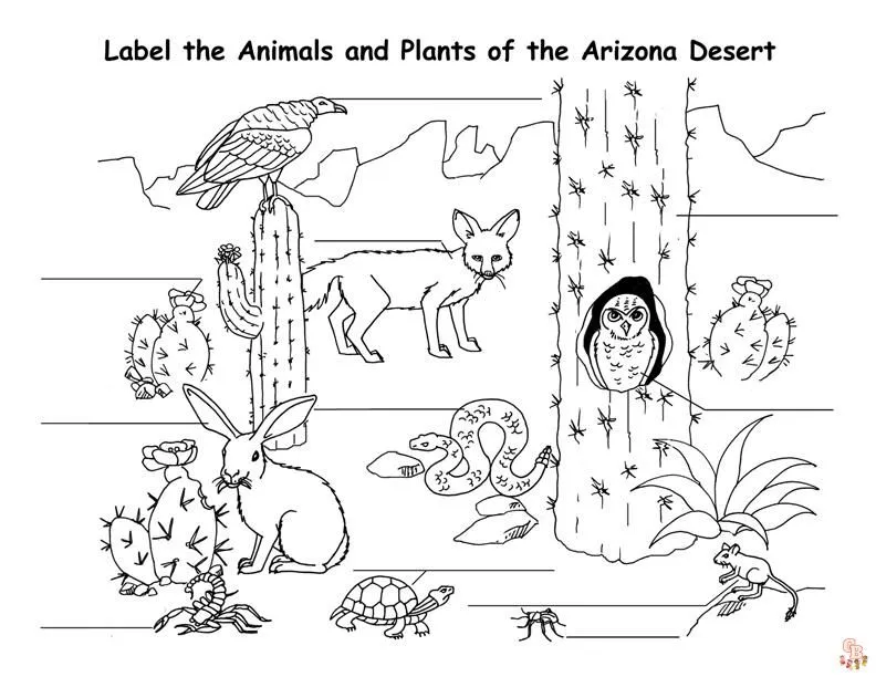 Explora el fascinante mundo de las páginas para colorear de animales del  desierto