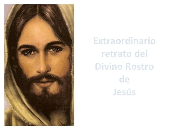 Extraordinario retrato del Divino Rostro de Jesus