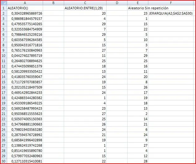 Extrayendo números al azar sin repetición | Píldoras de Excel