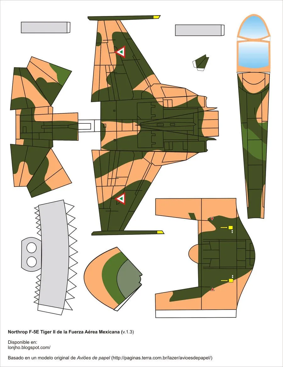 F-5 de la fuerza aerea mexicana pra armar en papel - Taringa!