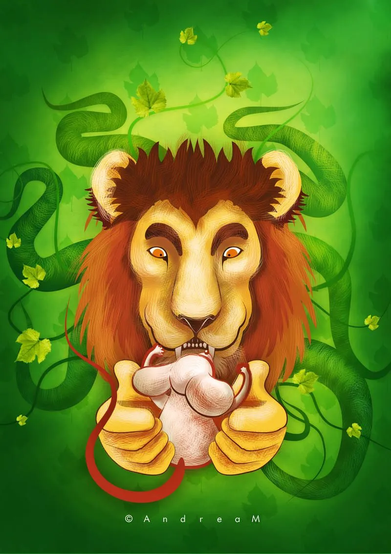 Fabula: El leon y el raton by AndreaMelendez on DeviantArt Fabula: El leon y el raton by AndreaMelendez on DeviantArt