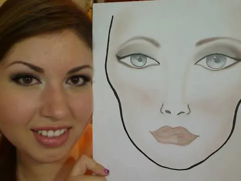 Como hacer tu Face Chart/Maquillaje en papel - YouTube