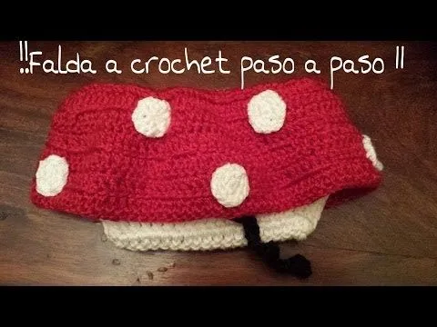 Falda de la Minnie Mouse a crochet !!! Parte 1º ¡¡¡ - YouTube