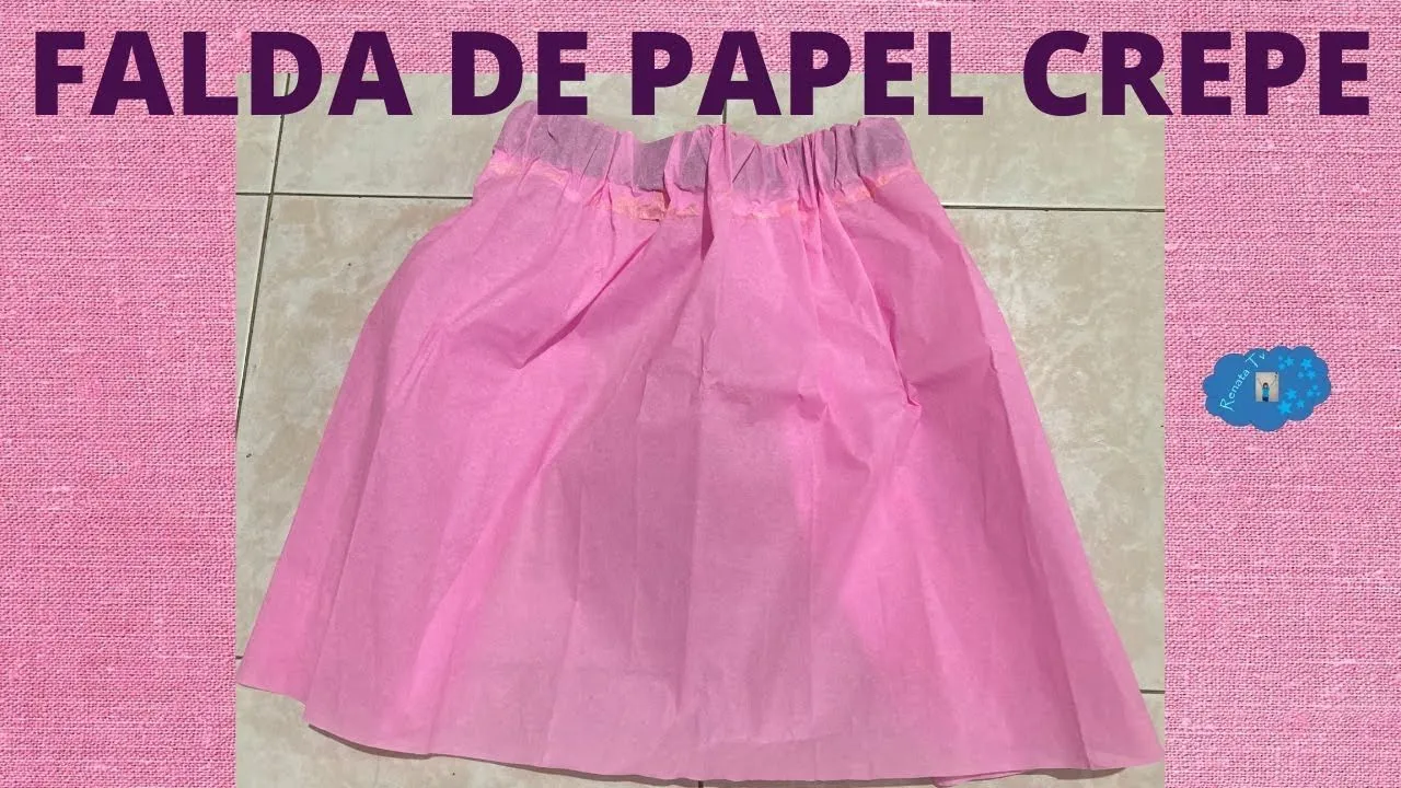 Como hacer una falda con papel CREPE | FÁCIL Y ECONÓMICO | - YouTube