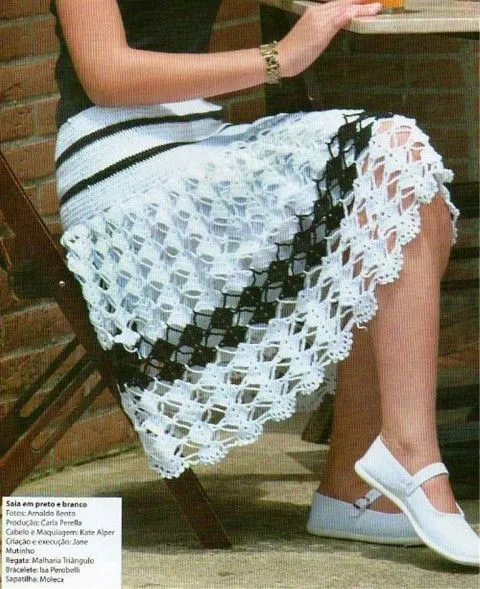 TRICO y CROCHET-madona-mía: Faldas (saias) a crochet con patrones ...