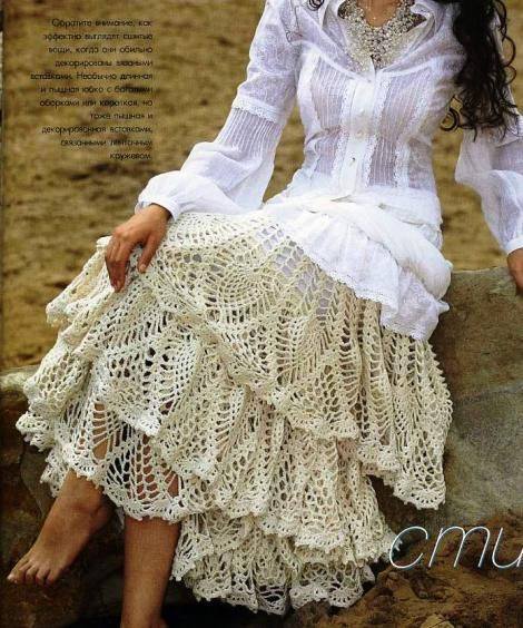 7 Faldas Románticas a Crochet - Colección de Patrones ~ CTejidas ...