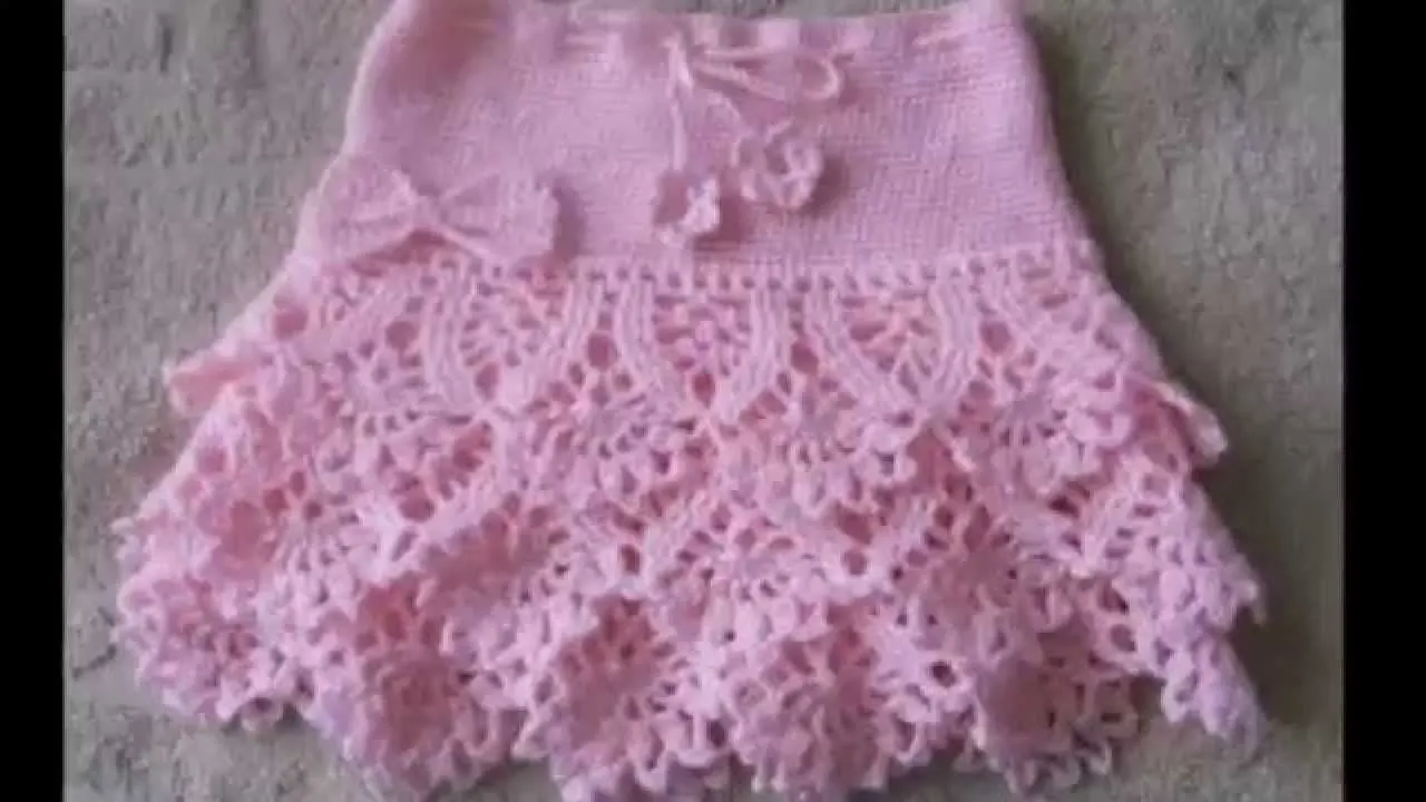 Faldas tejidas a crochet para niñas - YouTube