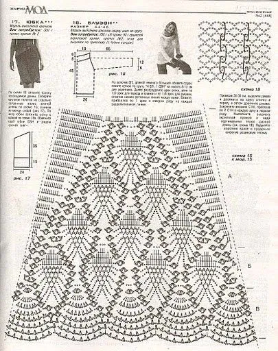 Diagramas de faldas tejidas a crochet - Imagui