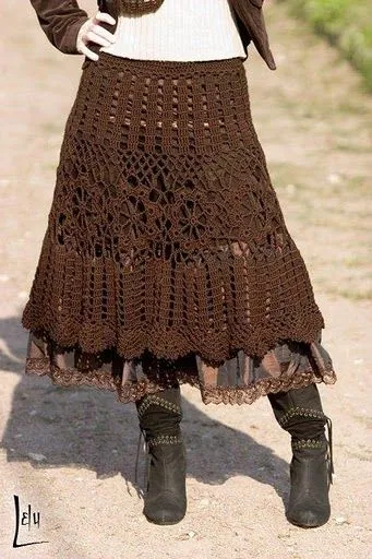 CARAMELO ARDIENTE es... LA PRINCESA DEL CROCHET: falda en crochet