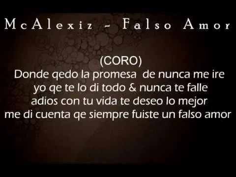 Falso Amor - Rap Romantico / McAlexiz ☜♥☞ - YouTube