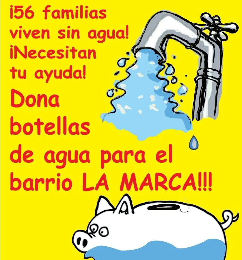 Falta de agua potable en el barrio La Marca