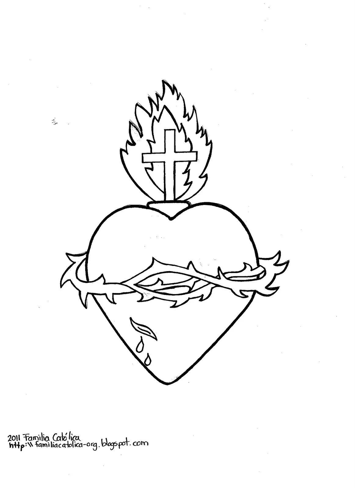 Familia Católica: Sagrado Corazón de Jesús para Colorear Familia Católica: Sagrado Corazón de Jesús para Colorear