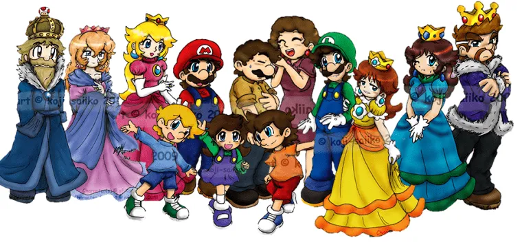 Nuestra Familia: Como se conocieron Mario, Peach, Luigi y Daisy.