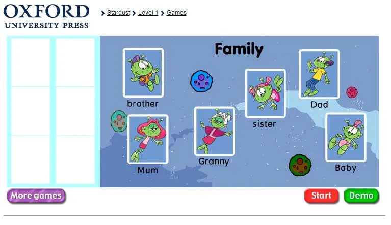 Family juego para aprender los miembros de la familia en inglés ...