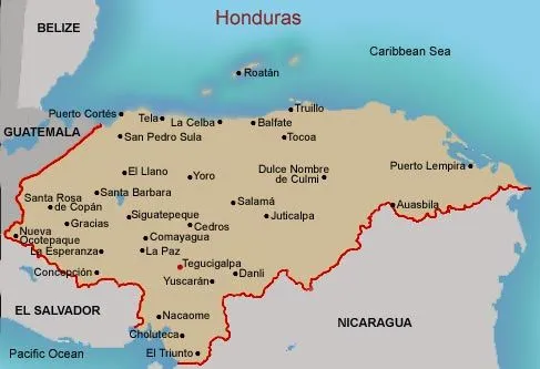 FAMSI - Mapa de Honduras