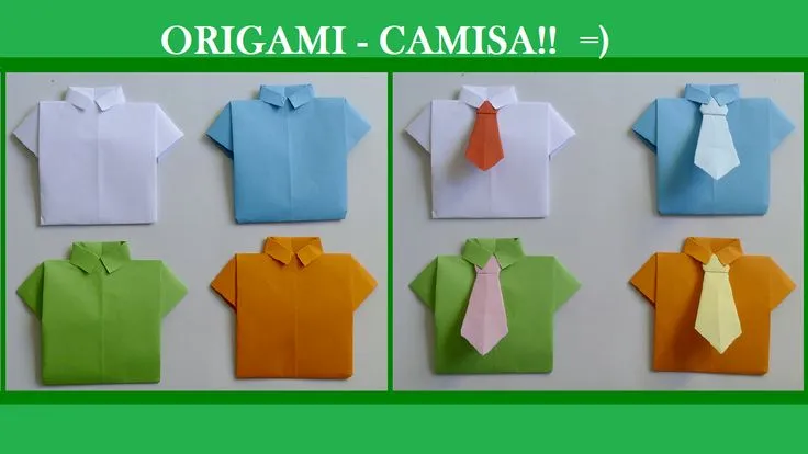 Fantásticas camisas de papel hechas con la técnica origami ...