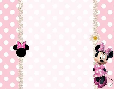 Tarjetas para imprimir gratis de Minnie Mouse en rosa, blanco y ... Tarjetas para imprimir gratis de Minnie Mouse en rosa, blanco y ...