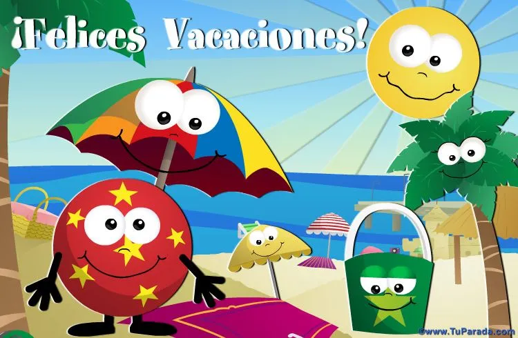 Felices Vacaciones, Vacaciones, tarjetas