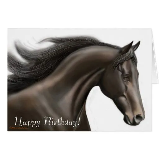 Tarjeta corriente del caballo del feliz cumpleaños | Zazzle
