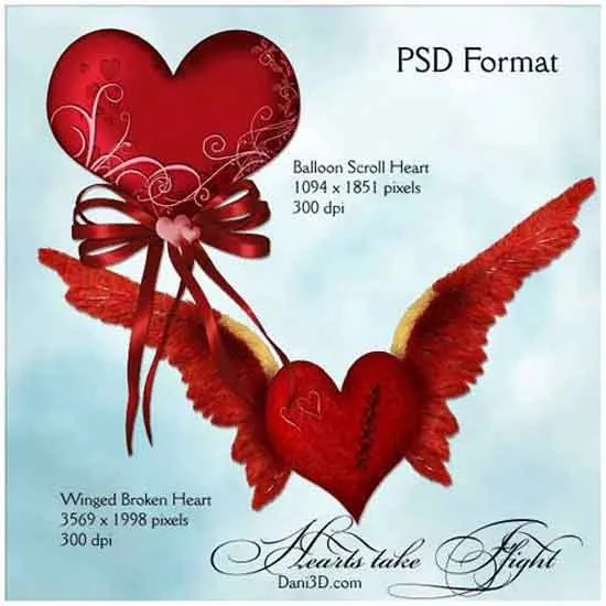 Felicitaciones de San Valentín en formato PSD ~ WorldjamBlog