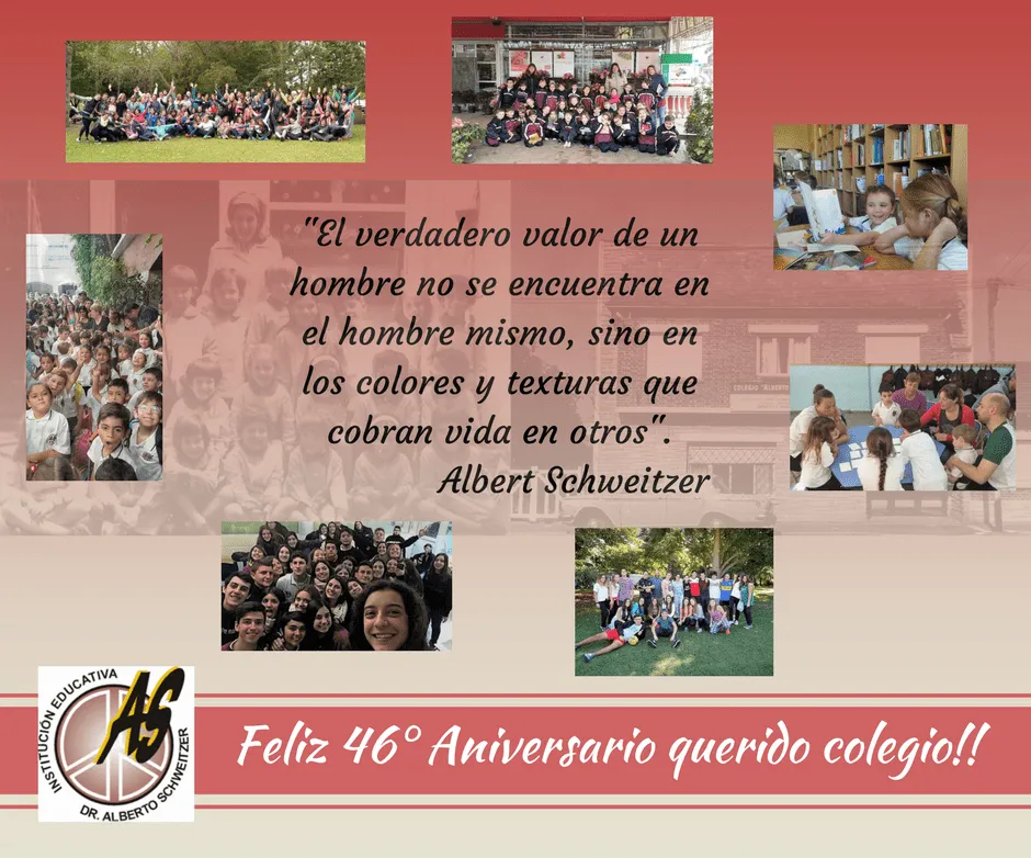 Feliz 46° Aniversario, querido colegio!! – Colegio Albert Schweitzer – Mar  del Plata