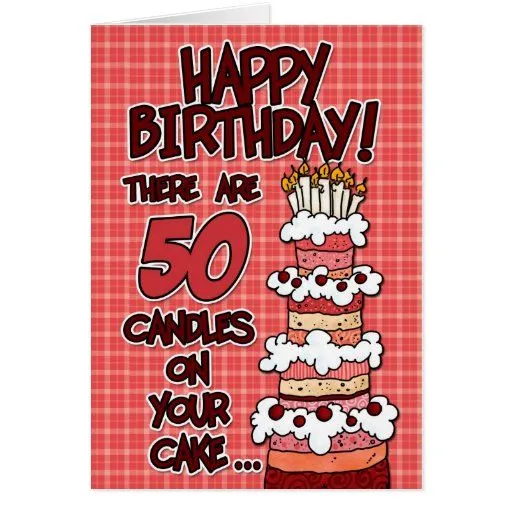 Feliz cumpleaños - 50 años tarjeta de felicitación | Zazzle
