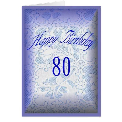 Feliz cumpleaños 80 años tarjeta de felicitación | Zazzle