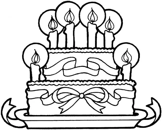 Imagenes para colorear de tortas de cumpleaños - Imagui