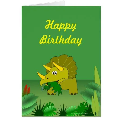 Feliz cumpleaños del dinosaurio adaptable del tarjeta de ...