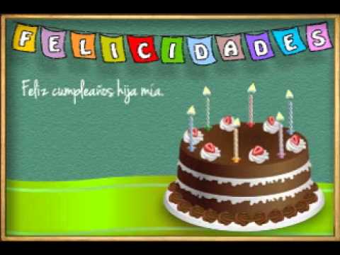 Feliz Cumpleaños Hija Mia - Videos Animados - YouTube