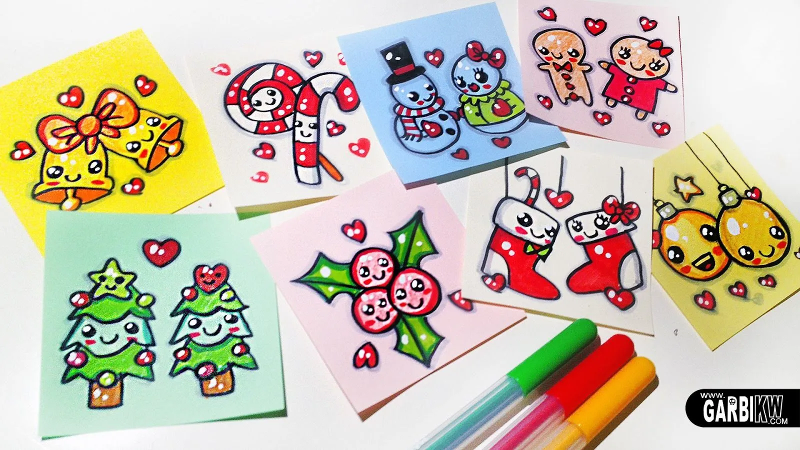 Feliz Navidad - Dibujos Fáciles y Kawaii por Garbi KW | Dibujando ...