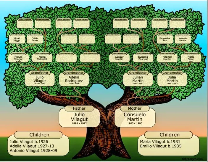 Ver modelos de arbol genealogico - Imagui