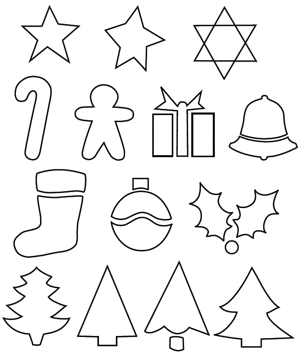 Felt Christmas pattern: simple ornament patterns | Kerst ...