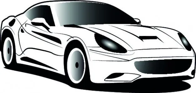 Ferrari blanco de dibujos animados icono vector | Descargar ...