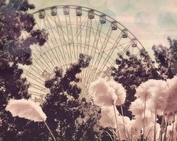 Ferris Wheel 8x10 photograph Cotton Candy by maybesparrowphoto