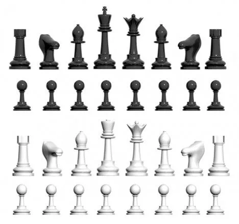 Figuras de ajedrez para recortar - Imagui