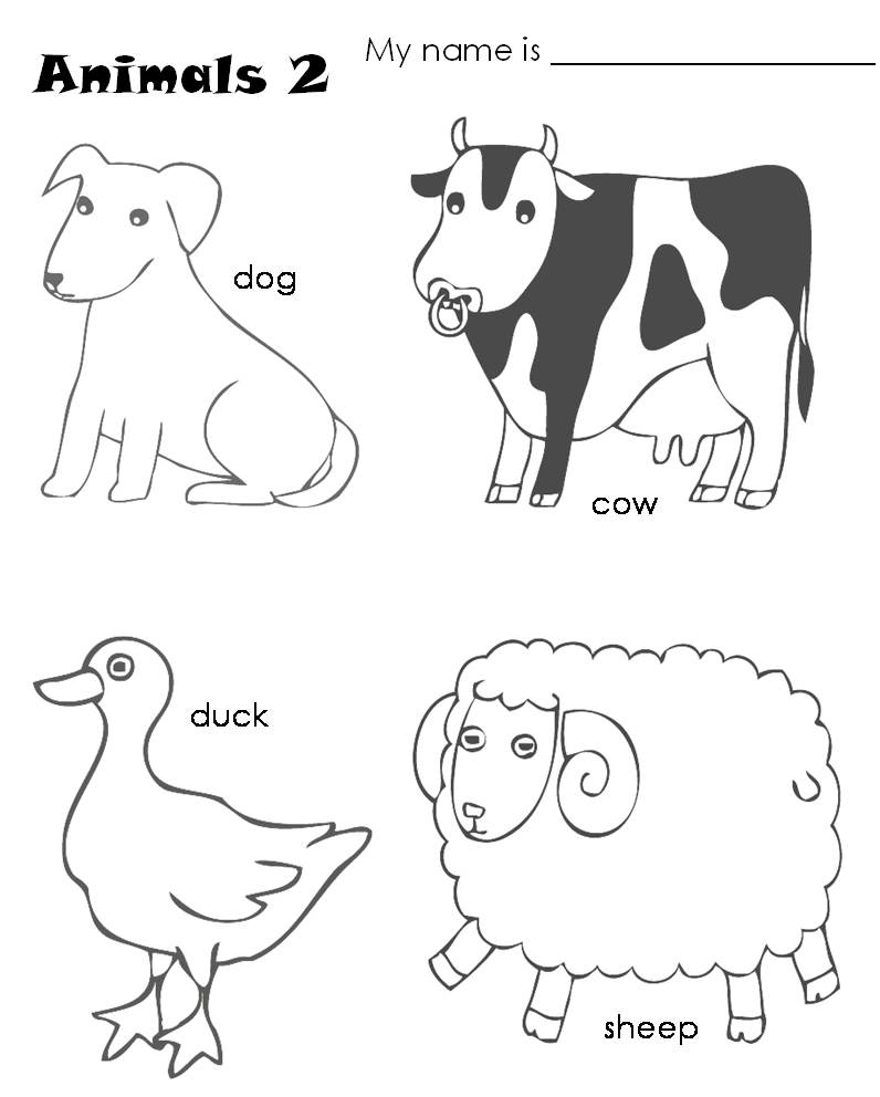 Fichas de Inglés para niños: Fichas de animales en inglés Fichas de Inglés para niños: Fichas de animales en inglés