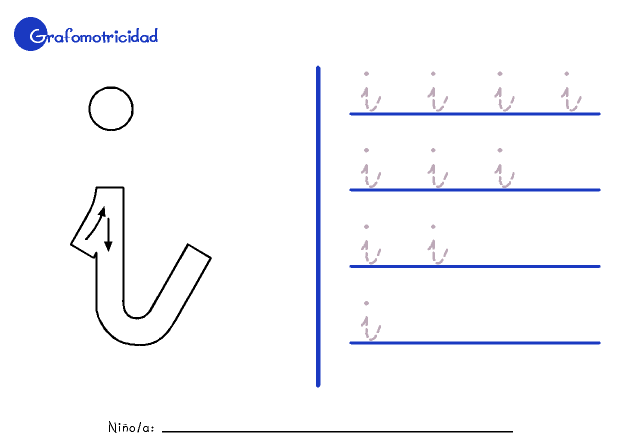 Fichas: Vocales – grafomotricidad | Un rincón en casa