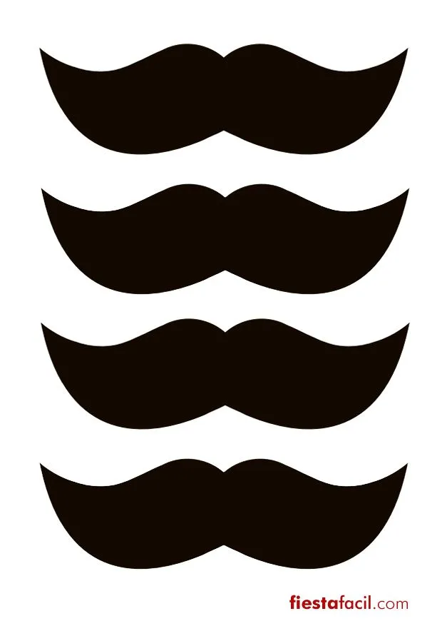 Fiesta bigotes: Imprimibles gratuitos - Revista - Fiestafacil