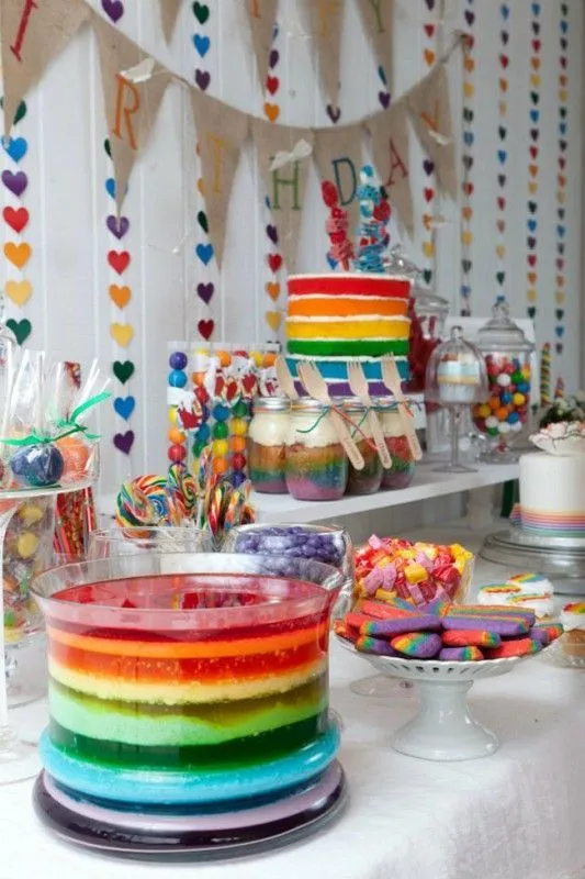 fiesta de cumpleaños arco iris | Ositos Cariñosos | Pinterest ...