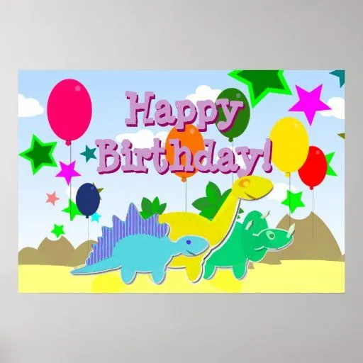 El fiesta del feliz cumpleaños hincha el poster de | Zazzle