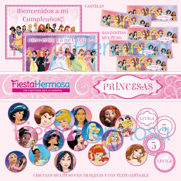 Fiesta Hermosa: Lanzamiento Kit imprimible Princesas