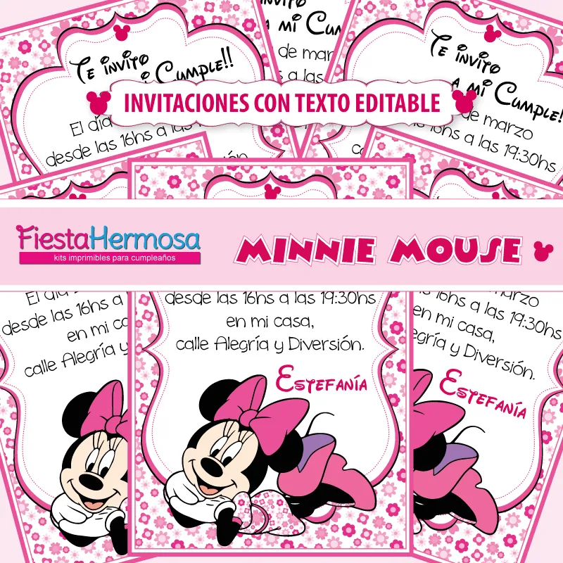 Fiesta Hermosa: NUEVO! Decoraciones imprimibles Minnie Mouse