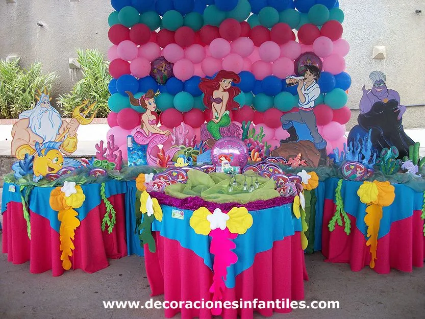 Imagenes De Decoraciones De La Sirenita Para Fiestas Infantiles ...