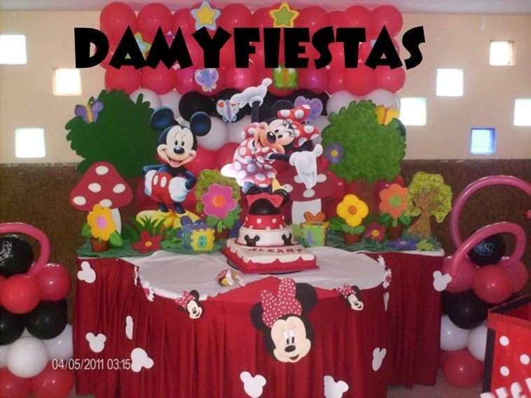 Decoración de fiesta de Minnie Mouse roja - Imagui